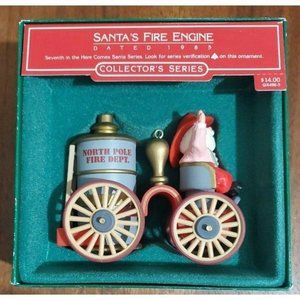 Hallmark Santas Fire Engine ornament 1985 boxed #7 in series collector item
